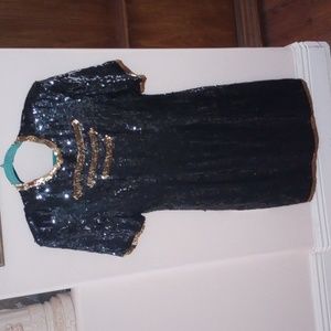 NWOT Sequined Silk Dress